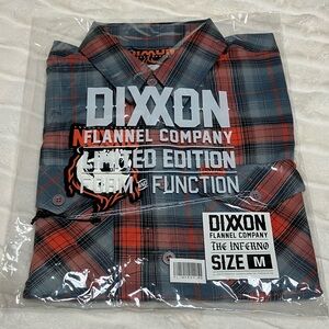 New DIXXON The Inferno Flannel Mens Medium BNIB